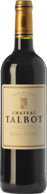 114,95 € 免费送货 | 红酒 Château Talbot A.O.C. Bordeaux 法国 Merlot, Cabernet Sauvignon, Petit Verdot 瓶子 75 cl