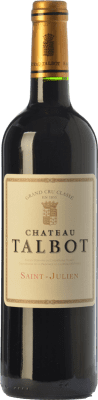 118,95 € Бесплатная доставка | Красное вино Château Talbot старения A.O.C. Bordeaux Бордо Франция Merlot, Cabernet Sauvignon, Petit Verdot бутылка 75 cl