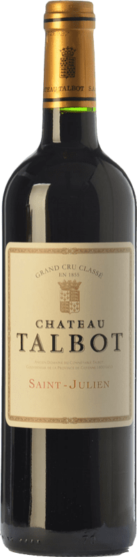 114,95 € Бесплатная доставка | Красное вино Château Talbot A.O.C. Bordeaux Франция Merlot, Cabernet Sauvignon, Petit Verdot бутылка 75 cl