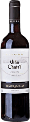 6,95 € Free Shipping | Red wine Pinord Viña Chatel Aged D.O. Penedès Catalonia Spain Tempranillo, Merlot, Cabernet Sauvignon Bottle 75 cl