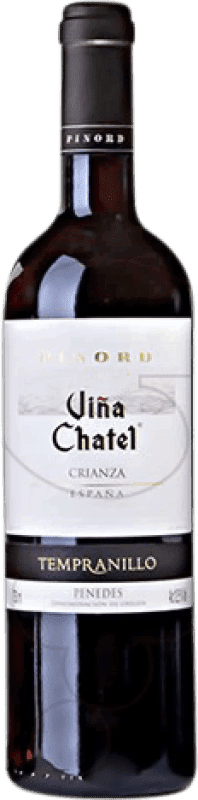 5,95 € Envío gratis | Vino Tinto Pinord Viña Chatel Crianza D.O. Penedès Cataluña España Tempranillo, Merlot, Cabernet Sauvignon Botella 75 cl