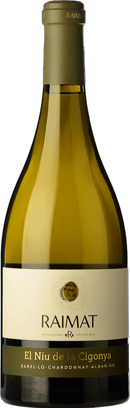 16,95 € 免费送货 | 白酒 Raimat El Niu de la Cigonya 岁 D.O. Costers del Segre 加泰罗尼亚 西班牙 Xarel·lo, Chardonnay, Albariño 瓶子 75 cl
