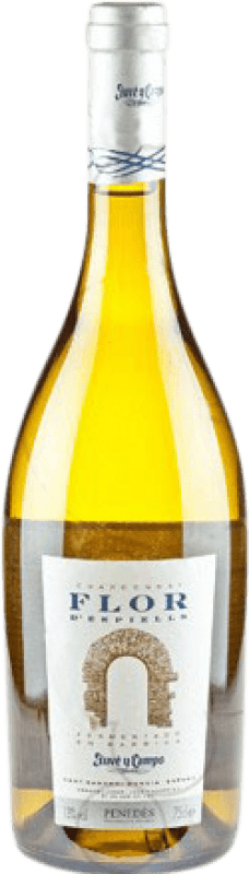 16,95 € Spedizione Gratuita | Vino Bianco Juvé y Camps Flor d'Espiells Botte D.O. Penedès Catalogna Spagna Chardonnay 75 cl