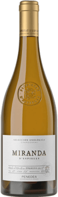 13,95 € Envío gratis | Vino blanco Juvé y Camps Miranda d'Espiells Crianza D.O. Penedès Cataluña España Chardonnay Botella 75 cl