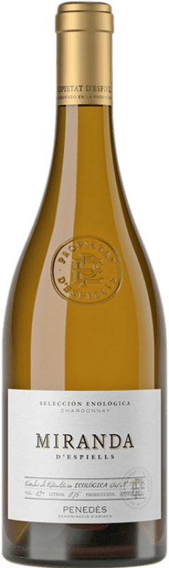 13,95 € Spedizione Gratuita | Vino bianco Juvé y Camps Miranda d'Espiells Crianza D.O. Penedès Catalogna Spagna Chardonnay Bottiglia 75 cl