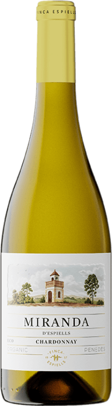 15,95 € Spedizione Gratuita | Vino Bianco Juvé y Camps Miranda d'Espiells Crianza — Invecchiato in Botte D.O. Penedès Catalogna Spagna Chardonnay 75 cl