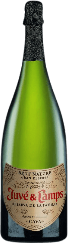 47,95 € 送料無料 | 白スパークリングワイン Juvé y Camps Reserva Familiar ブルットの自然 予約 D.O. Cava カタロニア スペイン Macabeo, Xarel·lo, Parellada マグナムボトル 1,5 L