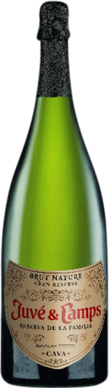 45,95 € Kostenloser Versand | Weißer Sekt Juvé y Camps Reserva Familiar Brut Natur Reserve D.O. Cava Katalonien Spanien Macabeo, Xarel·lo, Parellada Magnum-Flasche 1,5 L