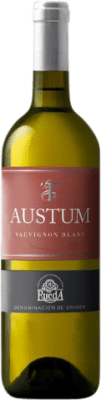 7,95 € Spedizione Gratuita | Vino bianco Tionio Austum Giovane D.O. Rueda Castilla y León Spagna Sauvignon Bianca Bottiglia 75 cl