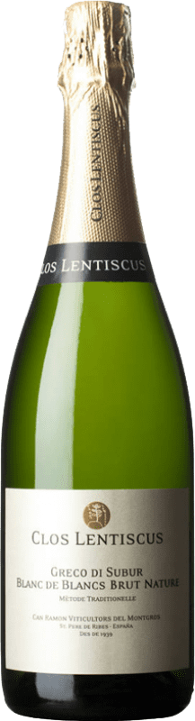 21,95 € Envío gratis | Espumoso Blanco Clos Lentiscus Brut Nature Blanc de Blancs Reserva D.O. Penedès Cataluña España Malvasía 75 cl