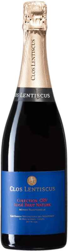 22,95 € 免费送货 | 玫瑰气泡酒 Clos Lentiscus CRV Rose Colection Brut Nature 预订 D.O. Penedès 加泰罗尼亚 西班牙 Syrah 瓶子 75 cl