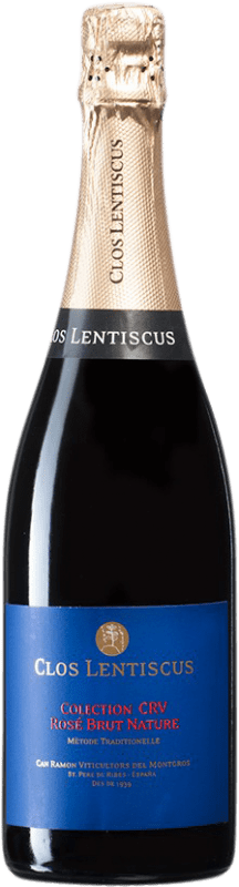 12,95 € Envoi gratuit | Vin Mousseux Rosé Clos Lentiscus CRV Colection Brut Nature Rosé Réserve D.O. Penedès Catalogne Espagne Syrah Bouteille 75 cl