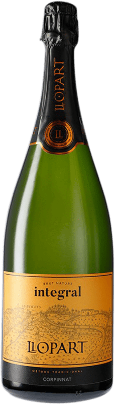 47,95 € 送料無料 | 白のスパークリングワイン Llopart Integral Brut Nature — ブリュット・ナチュール レセルバ D.O. Cava カタロニア スペイン Xarel·lo — チャレッロ, Chardonnay — シャルドネ, Parellada — パレリャーダ マグナムボトル 1,5 L