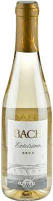 4,95 € Envío gratis | Vino blanco Bach Seco Joven D.O. Catalunya Cataluña España Macabeo, Xarel·lo, Chardonnay Media Botella 37 cl