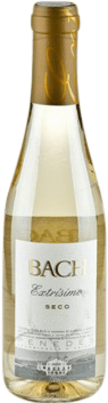 4,95 € Envio grátis | Vinho branco Bach Seco Jovem D.O. Catalunya Catalunha Espanha Macabeo, Xarel·lo, Chardonnay Meia Garrafa 37 cl