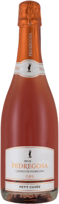 8,95 € Free Shipping | Rosé sparkling Pedregosa Petit Cuvée Brut Nature Joven D.O. Cava Catalonia Spain Pinot Black, Trepat Bottle 75 cl