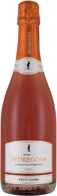 8,95 € Free Shipping | Rosé sparkling Pedregosa Petit Cuvée Brut Nature Young D.O. Cava Catalonia Spain Pinot Black, Trepat Bottle 75 cl