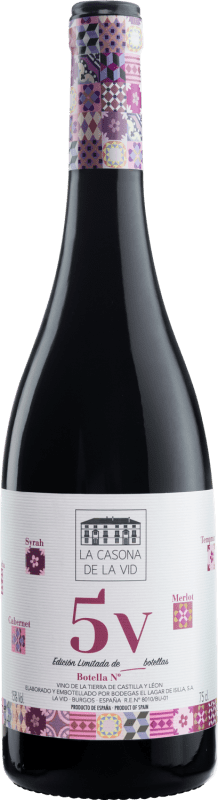 18,95 € 免费送货 | 红酒 Lagar de Isilla La Casona de la Vid 5V I.G.P. Vino de la Tierra de Castilla y León 卡斯蒂利亚莱昂 西班牙 Tempranillo, Merlot, Syrah, Grenache, Cabernet Sauvignon 瓶子 75 cl