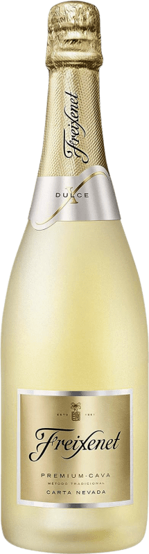9,95 € Бесплатная доставка | Белое игристое вино Freixenet Carta Nevada Dulce — Сладкое D.O. Cava Каталония Испания Macabeo — Макабео, Xarel·lo — Шарелло, Parellada — Парельяда Бутылка 75 cl