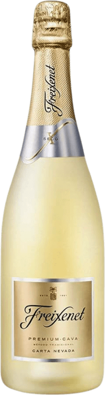 9,95 € Бесплатная доставка | Белое игристое вино Freixenet Carta Nevada Seco — Сухое D.O. Cava Каталония Испания Macabeo — Макабео, Xarel·lo — Шарелло, Parellada — Парельяда Бутылка 75 cl