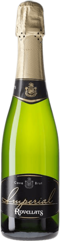 9,95 € 免费送货 | 白起泡酒 Rovellats Brut — 起泡酒 干型 Imperial — 帝国 珍藏 D.O. Cava 加泰罗尼亚 西班牙 Macabeo — 马卡贝奥, Xarel·lo — 哈雷洛, Parellada — 帕雷利亚达 半瓶装 37 cl
