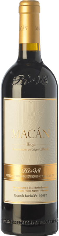 148,95 € Kostenloser Versand | Rotwein Vega Sicilia Macán D.O.Ca. Rioja La Rioja Spanien Tempranillo Magnum-Flasche 1,5 L