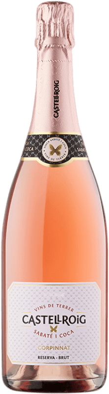 18,95 € 免费送货 | 玫瑰气泡酒 Sabaté i Coca Castellroig Rosat 香槟 预订 D.O. Cava 加泰罗尼亚 西班牙 Trepat 瓶子 75 cl