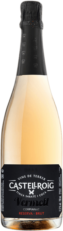 14,95 € Spedizione Gratuita | Spumante bianco Sabaté i Coca Castellroig Rosat Brut Riserva D.O. Cava Catalogna Spagna Xarel·lo Bottiglia 75 cl