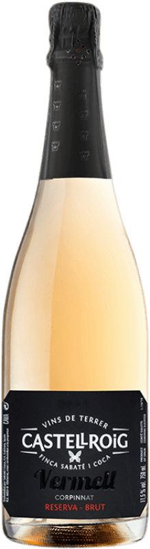 25,95 € Envoi gratuit | Vin Mousseux Rosé Sabaté i Coca Castellroig Brut Réserve D.O. Cava Catalogne Espagne Xarel·lo Bouteille 75 cl