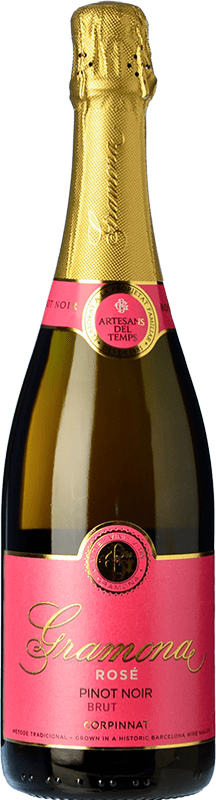 23,95 € Free Shipping | Rosé sparkling Gramona Rosé Brut Grand Reserve Corpinnat Catalonia Spain Pinot Black Bottle 75 cl