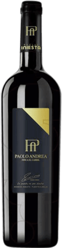 15,95 € Free Shipping | Red Wine Iniesta Finca el Carril Paolo Andrea Crianza — Aged D.O. Manchuela Castilla la Mancha y Madrid Spain Bobal Bottle 75 cl