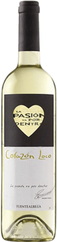 7,95 € 免费送货 | 白葡萄酒 Iniesta Corazón Loco 年轻的 I.G.P. Vino de la Tierra de Castilla Castilla la Mancha y Madrid 西班牙 Verdejo — 维德霍, Sauvignon — 苏维浓 75 cl