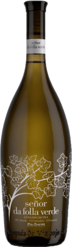 29,95 € 免费送货 | 白酒 Marqués de Vizhoja Señor da Folla Verde 年轻的 D.O. Rías Baixas 加利西亚 西班牙 Loureiro, Treixadura, Albariño 瓶子 Magnum 1,5 L