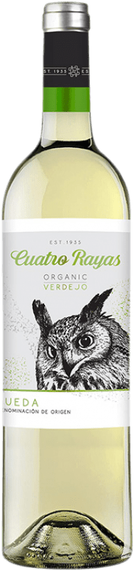 12,95 € Бесплатная доставка | Белое вино Cuatro Rayas молодое D.O. Rueda Кастилия-Леон Испания Verdejo — Вердехо Organic — Органический 75 cl