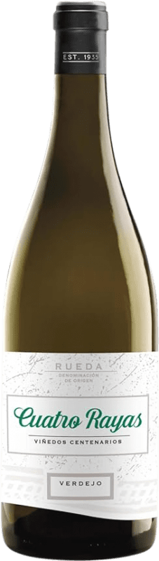 9,95 € Envío gratis | Vino blanco Cuatro Rayas Viñedos Centenarios Crianza D.O. Rueda Castilla y León España Verdejo Botella 75 cl