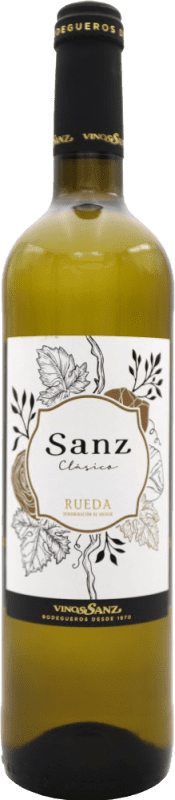 7,95 € Бесплатная доставка | Белое вино Vinos Sanz Классический молодое D.O. Rueda Кастилия-Леон Испания Macabeo — Макабео, Verdejo — Вердехо Бутылка 75 cl