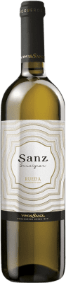 7,95 € Envío gratis | Vino Blanco Vinos Sanz Joven D.O. Rueda Castilla y León España Sauvignon 75 cl