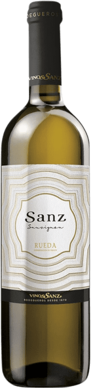 7,95 € Бесплатная доставка | Белое вино Vinos Sanz молодое D.O. Rueda Кастилия-Леон Испания Sauvignon — Совиньон Бутылка 75 cl