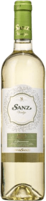 9,95 € Spedizione Gratuita | Vino bianco Vinos Sanz Giovane D.O. Rueda Castilla y León Spagna Verdejo Bottiglia 75 cl
