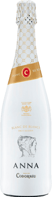 10,95 € 免费送货 | 白起泡酒 Codorníu Anna Blanc de Blancs 香槟 预订 D.O. Cava 加泰罗尼亚 西班牙 Macabeo, Xarel·lo, Chardonnay, Parellada 半瓶 37 cl