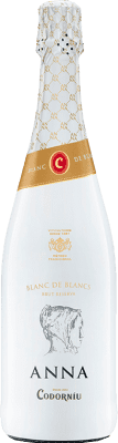 10,95 € Envio grátis | Espumante branco Codorníu Anna Blanc de Blancs Brut Reserva D.O. Cava Catalunha Espanha Macabeo, Xarel·lo, Chardonnay, Parellada Meia Garrafa 37 cl