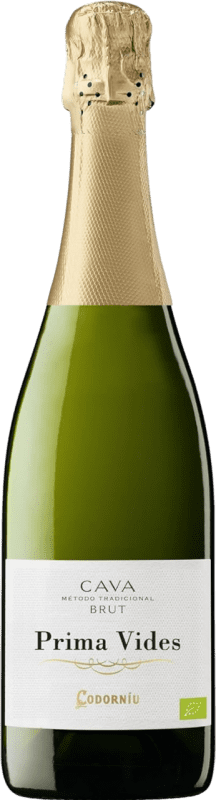 8,95 € 送料無料 | 白のスパークリングワイン Codorníu Prima Vides Brut — ブリュット Blanc de Blancs D.O. Cava カタロニア スペイン 75 cl