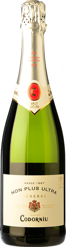 14,95 € 免费送货 | 白起泡酒 Codorníu N.P.U. Non Plus Ultra Brut Nature — 天然干型起泡酒 珍藏 D.O. Cava 加泰罗尼亚 西班牙 Macabeo — 马卡贝奥, Xarel·lo — 哈雷洛, Chardonnay — 莎当妮, Parellada — 帕雷利亚达 75 cl