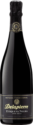 6,95 € Envío gratis | Espumoso Blanco Codorníu Delapierre Semiseco Black — Edición Negra D.O. Cava Cataluña España Macabeo, Xarel·lo, Parellada 75 cl