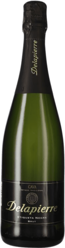 5,95 € 免费送货 | 白起泡酒 Codorníu Delapierre Etiqueta Negra 香槟 年轻的 D.O. Cava 加泰罗尼亚 西班牙 Macabeo, Xarel·lo, Parellada 瓶子 75 cl