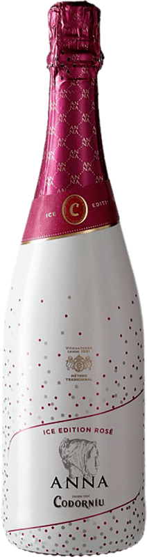 15,95 € Kostenloser Versand | Rosé Sekt Codorníu Anna Ice Semiseco — Halbtrocken Rosé, Limitierte Edition D.O. Cava Katalonien Spanien Pinot Noir — Spätburgunder, Chardonnay Flasche 75 cl
