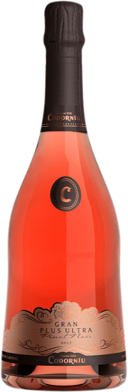 18,95 € Free Shipping | Rosé sparkling Codorníu Gran Plus Ultra Brut Reserve D.O. Cava Catalonia Spain Pinot Black Bottle 75 cl