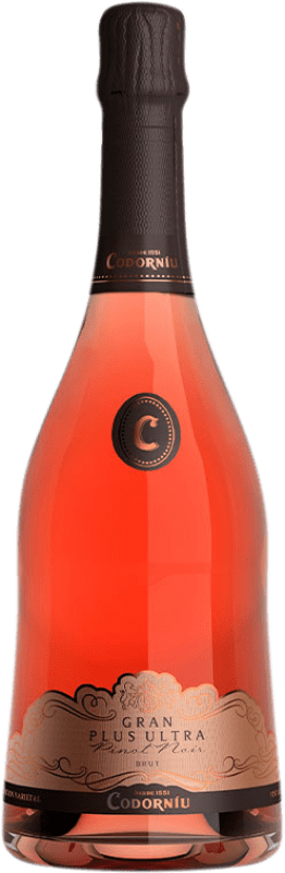 18,95 € 免费送货 | 玫瑰气泡酒 Codorníu Gran Plus Ultra 香槟 预订 D.O. Cava 加泰罗尼亚 西班牙 Pinot Black 瓶子 75 cl