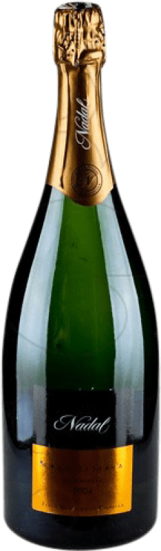 22,95 € 送料無料 | 白スパークリングワイン Nadal ブルットの自然 グランド・リザーブ D.O. Cava カタロニア スペイン Macabeo, Xarel·lo, Parellada マグナムボトル 1,5 L