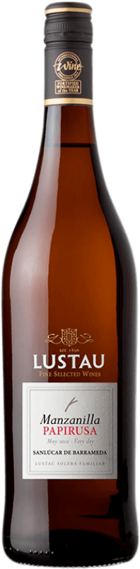 13,95 € 免费送货 | 强化酒 Lustau Papirusa D.O. Manzanilla-Sanlúcar de Barrameda 桑卢卡尔德巴拉梅达 西班牙 Palomino Fino 瓶子 75 cl